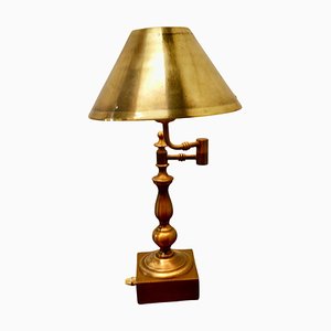 French Adjustable Brass Desk Lamp, 1960