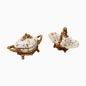 French Rococo Style Sweet Dishes, 1970, Set of 2