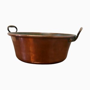Large 19th Century Double Handled Copper Pan, 1850s