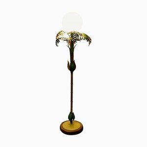 French Conservatory Painted Toleware Floor Lamp, 1960s