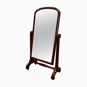 Grand Miroir Cheval Victorien en Acajou