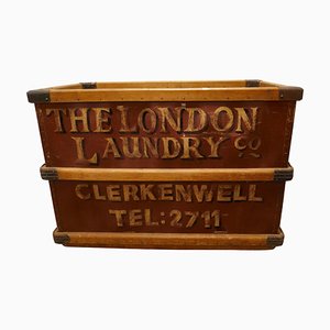 Industrial Trolley Cart by London Laundry Co., 1900s