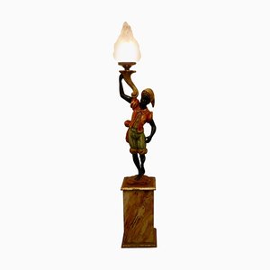 Lámpara de pie figurativa veneciana, década de 1900