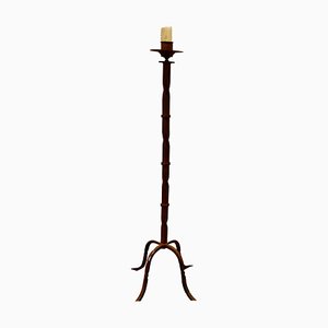 Gothic Wrought Iron Floor Candleholder, 1930s