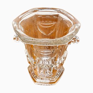 Cubitera Champaign de cristal tallado a mano, años 30