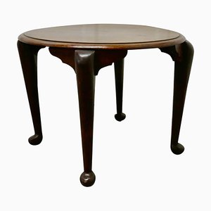 Art Deco Round Oak Coffee Table, 1930s