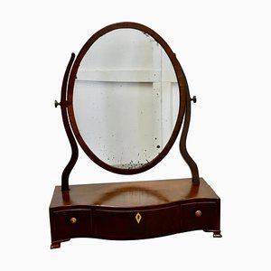 Espejo de tocador georgiano de caoba, década de 1800