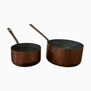 19th Century Copper Pots, 1880s, Set of 2