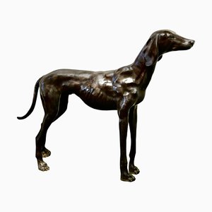 Große Hundestatue aus Bronze, 1920er