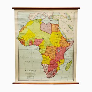 Grande Carte Universitaire Africa par Bacon, 1920s