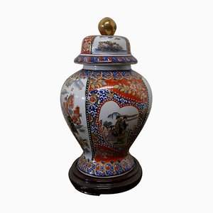 Large Oriental Spice Jar on Stand, 1940s