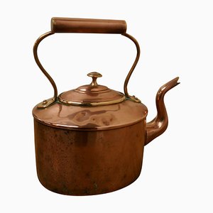 19th Century Oval Century Copper Kettle, 1870s