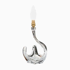 Lámpara Baccarat en forma de cisne de cristal, años 40