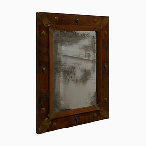 Espejo de cobre modernista, década de 1880
