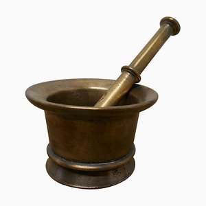 French Bronze Pestle and Mortar, 1870s, Set of 2