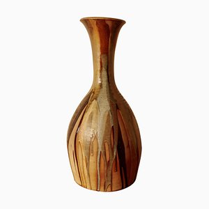 Folk Art Vase mit Tropfglasur, 1960er