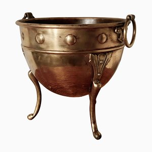 Arts & Crafts Brass Planter attributed to Henry Loveridge, 1880s