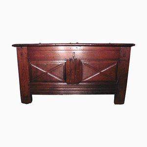 French Panelled Oak Coffer, 1800s