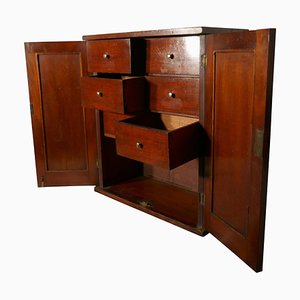 Mueble de coleccionista victoriano con cajones, década de 1870