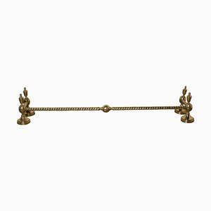 Large Rope Twisted Brass Fire Surround, 1870s