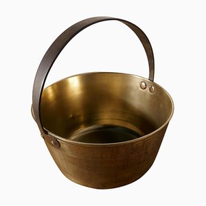 Small 19th Century Brass Preserving Pan or Cooking Pot, 1870s