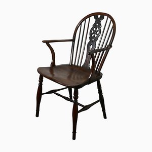 Früher 19. Jahrhundert Carver Chair aus Ulmenholz, 1820er