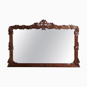 Large Carved Overmantle Mirror, 1980s