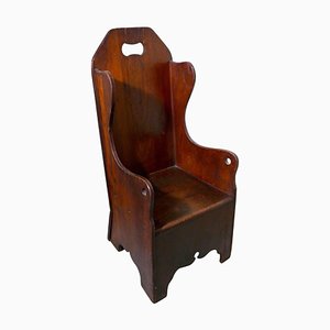 Silla de campo infantil estadounidense de pino, década de 1880