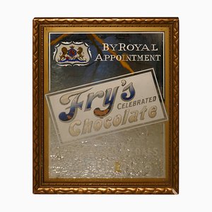 Frys Celebrated Chocolate Advertising Mirror by Royal Appointment, 1930