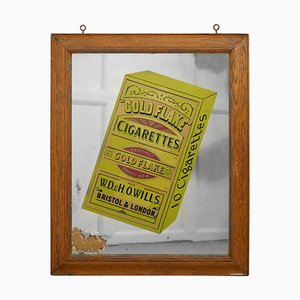 Specchio pubblicitario Wills Gold Flake, anni '30
