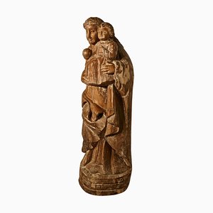 18th Century French Carved Statue of Madonna and Child, 1770