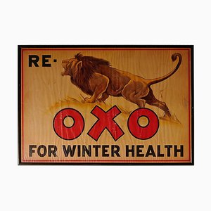 Cartel publicitario de Re Lion Oxo para Winter Health, 1930