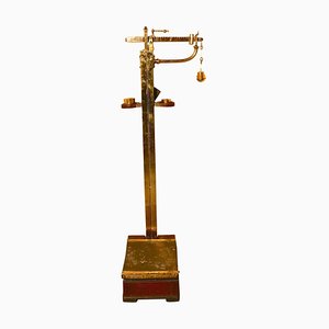 Avery Brass Height & Weight Standing Jockey Scales from Market Rasen Racecourse, 1890s