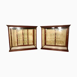 Sweet Shop Display Cabinets from Rowntrees Chocolates, 1900s, Set of 2