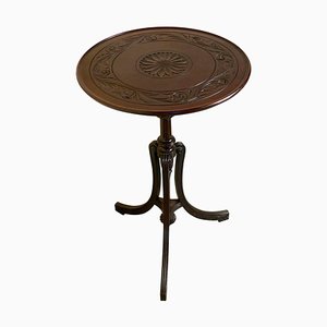 Art Nouveau Carved Mahogany Wine Table attributed to Bulstrode of Cambridge, 1890s