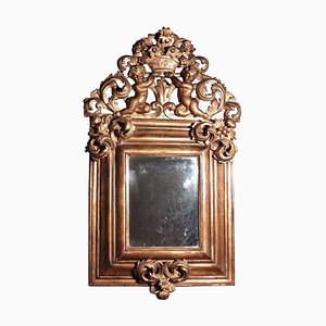 Large 18th Century Carved English Giltwood Mirror, 1780s