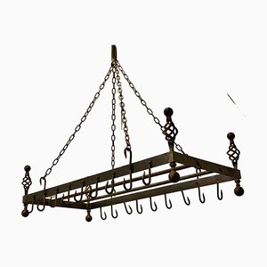 Perchero o utensilio de cocina de hierro, años 20