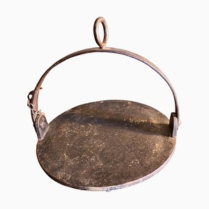 Traditional Welsh Plate Pancake Griddle Iron Plate, 1850s