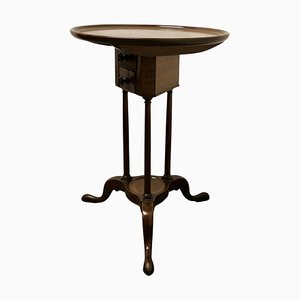 Tilt Top Wine Table with Drawers Under, 1880s