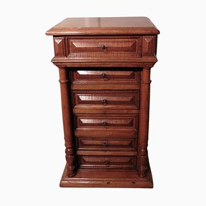 French Golden Oak Bedside Cabinet, 1880s