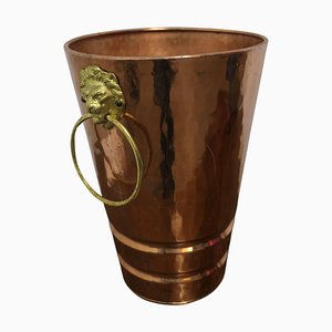 Large Villedieu Ice Bucket in Copper and Brass, 1960