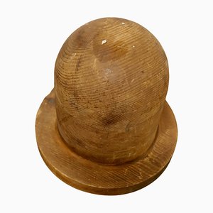 Belgian Pine Childs Hat Block, Milliners Form, 1890s