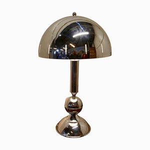 Lámpara de mesa francesa grande estilo cromo, 1970