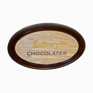 Espejo publicitario de chocolates Cadburys eduardiano, 1910