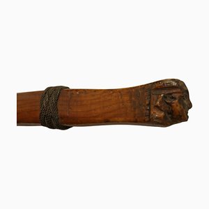 Antique Yacht Rudder and Carved Tiller, 1880, Set of 2