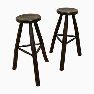 Vintage French High Stools, 1950, Set of 2