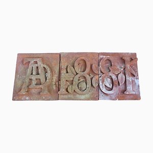 Handmade Terracotta Foundation Stones, Set of 3