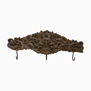Deeply Carved Hat and Coat Rack, 1900