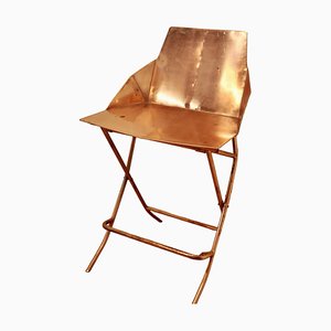 Silla ajustable vintage de cobre, 1970