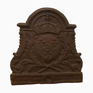 Antique French Fire Back in Cast Iron, 1860